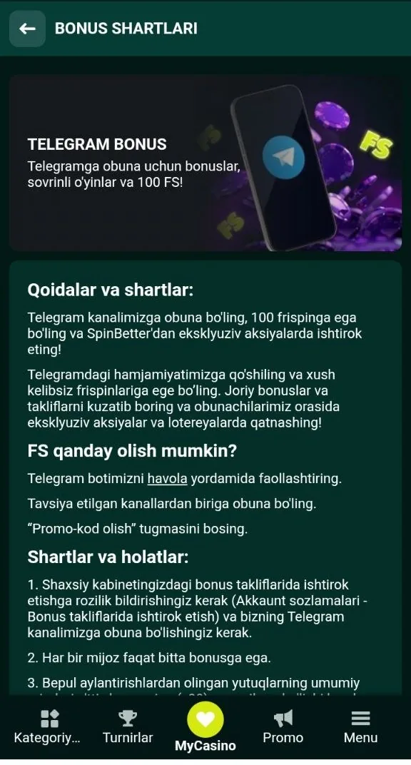 SpinBetter bepul aylanishlari — slotlar uchun frispinlar